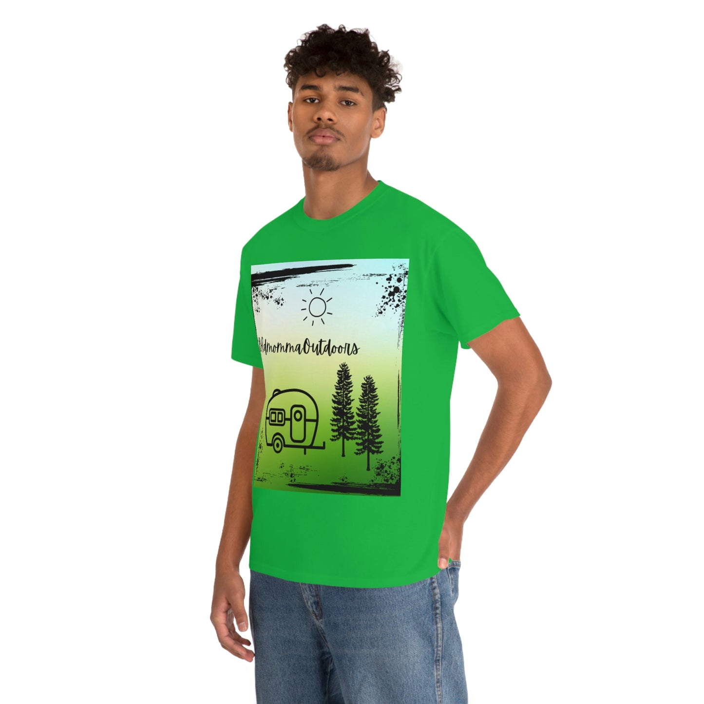 OldmommaOutdoors (Camping) Unisex Heavy Cotton Tee