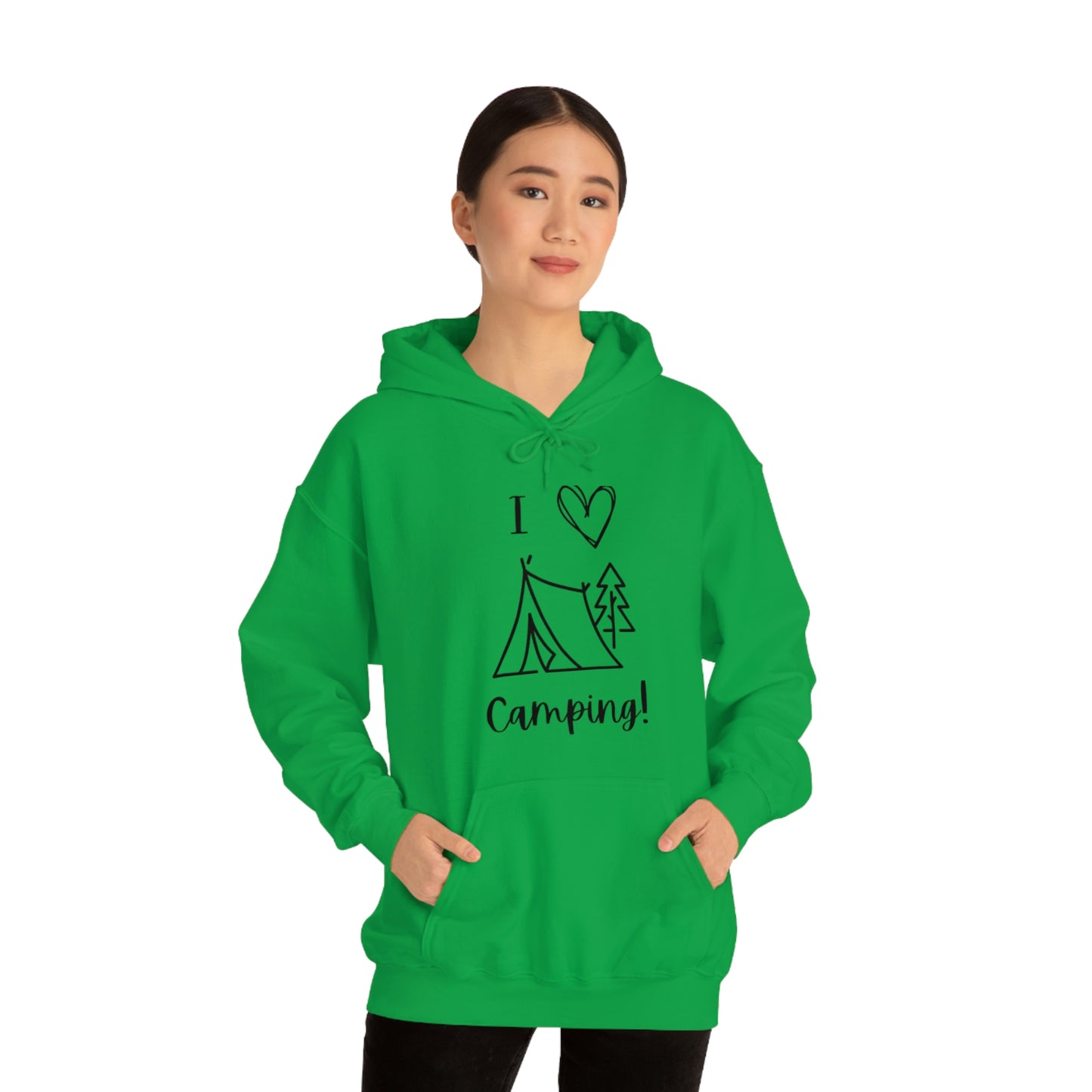 Camper, Sweet Camper Unisex Heavy Blend™ Hooded Sweatshirt, Black Lettering