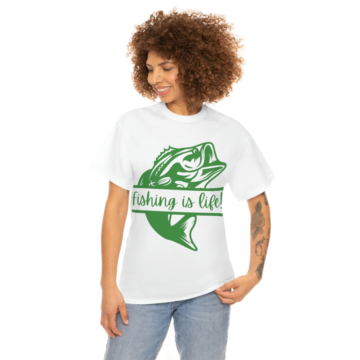 Fishing is Life! Unisex Heavy Cotton Tee