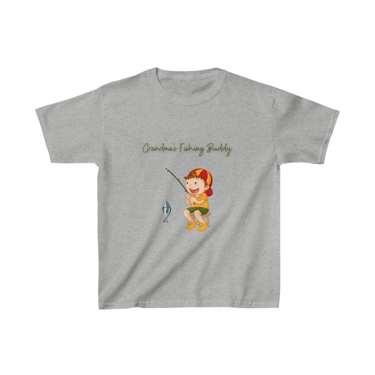 (Boy's) Grandma's Fishing Buddy Kids Heavy Cotton™ Tee