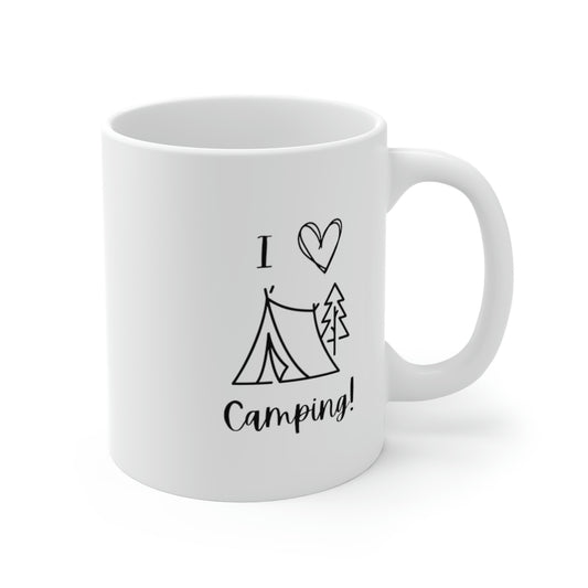 I "Heart" Camping Ceramic Mugs (11oz\15oz\20oz)