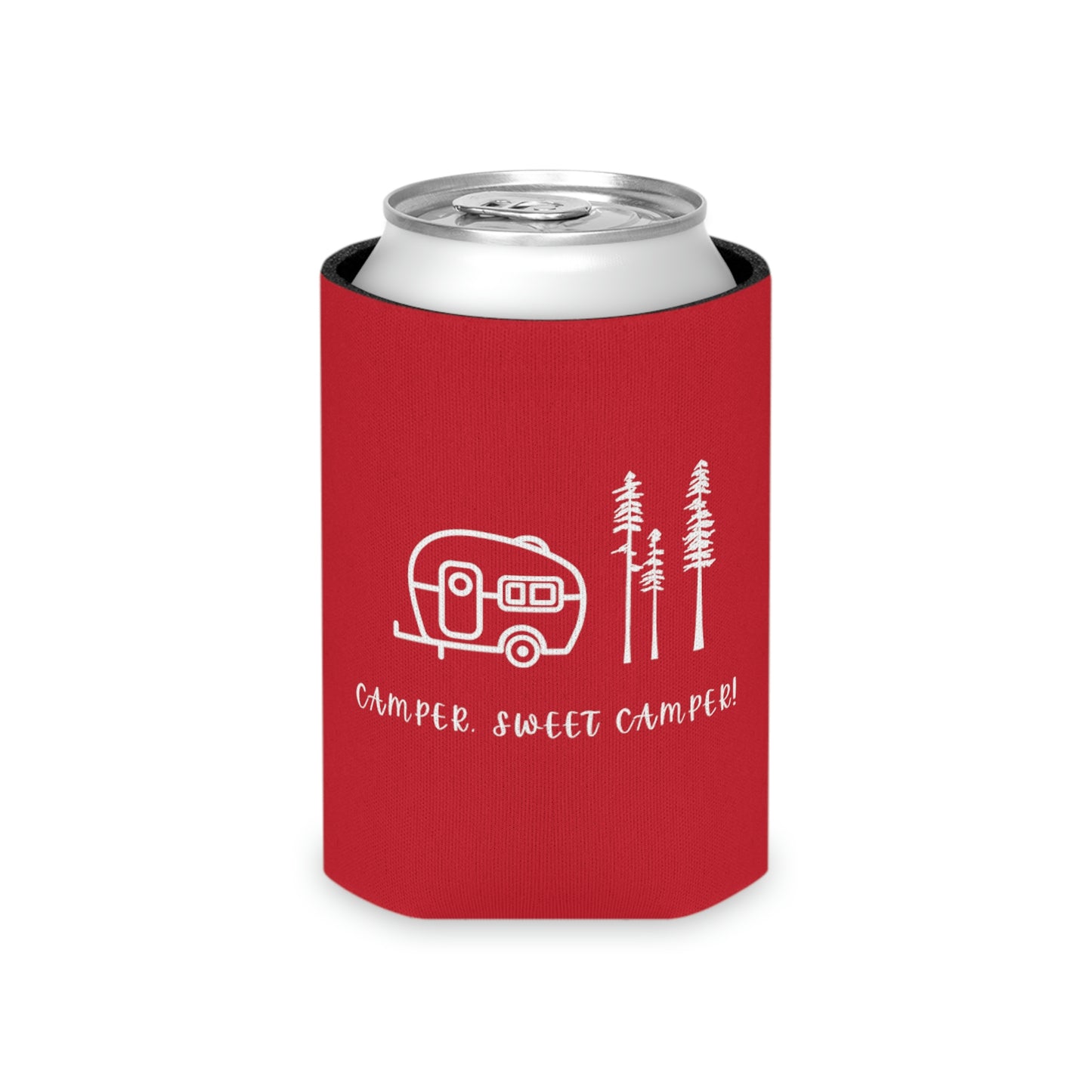 Camper, Sweet Camper Can Cooler, Red