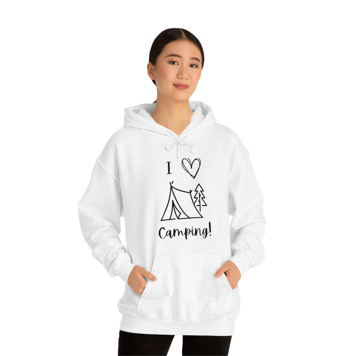 Camper, Sweet Camper Unisex Heavy Blend™ Hooded Sweatshirt, Black Lettering