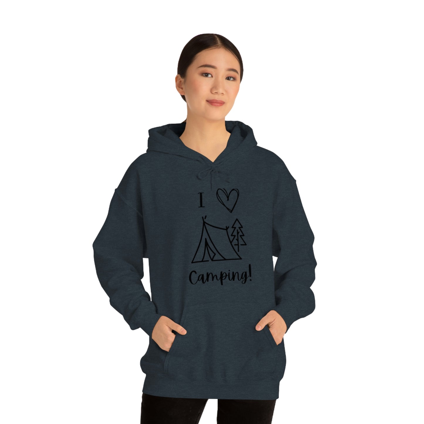 Camper, Sweet Camper Unisex Heavy Blend™ Hooded Sweatshirt, Black Lettering