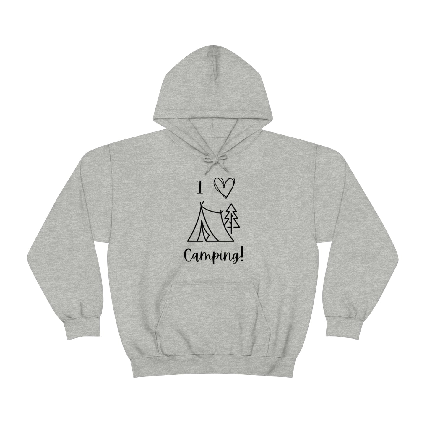 Camper, Sweet Camper Unisex Heavy Blend™ Hooded Sweatshirt, Black Lettering