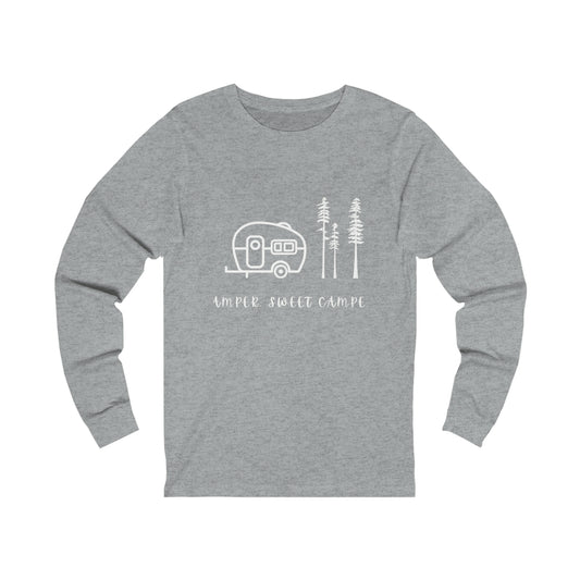 Camper, Sweet Camper Unisex Jersey Long Sleeve Tee, White Lettering