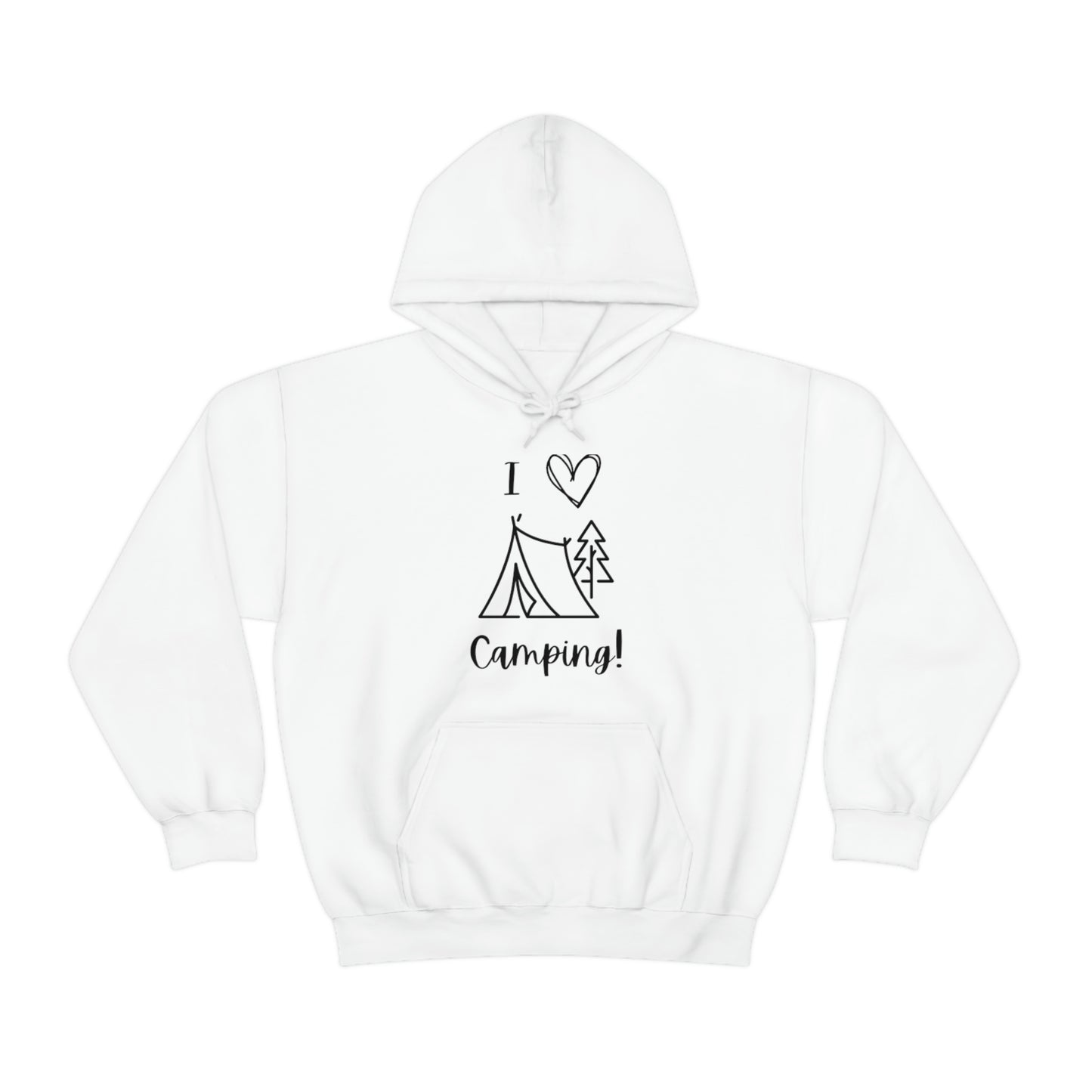 Camper, Sweet Camper Unisex Heavy Blend™ Hooded Sweatshirt, Black Lettering