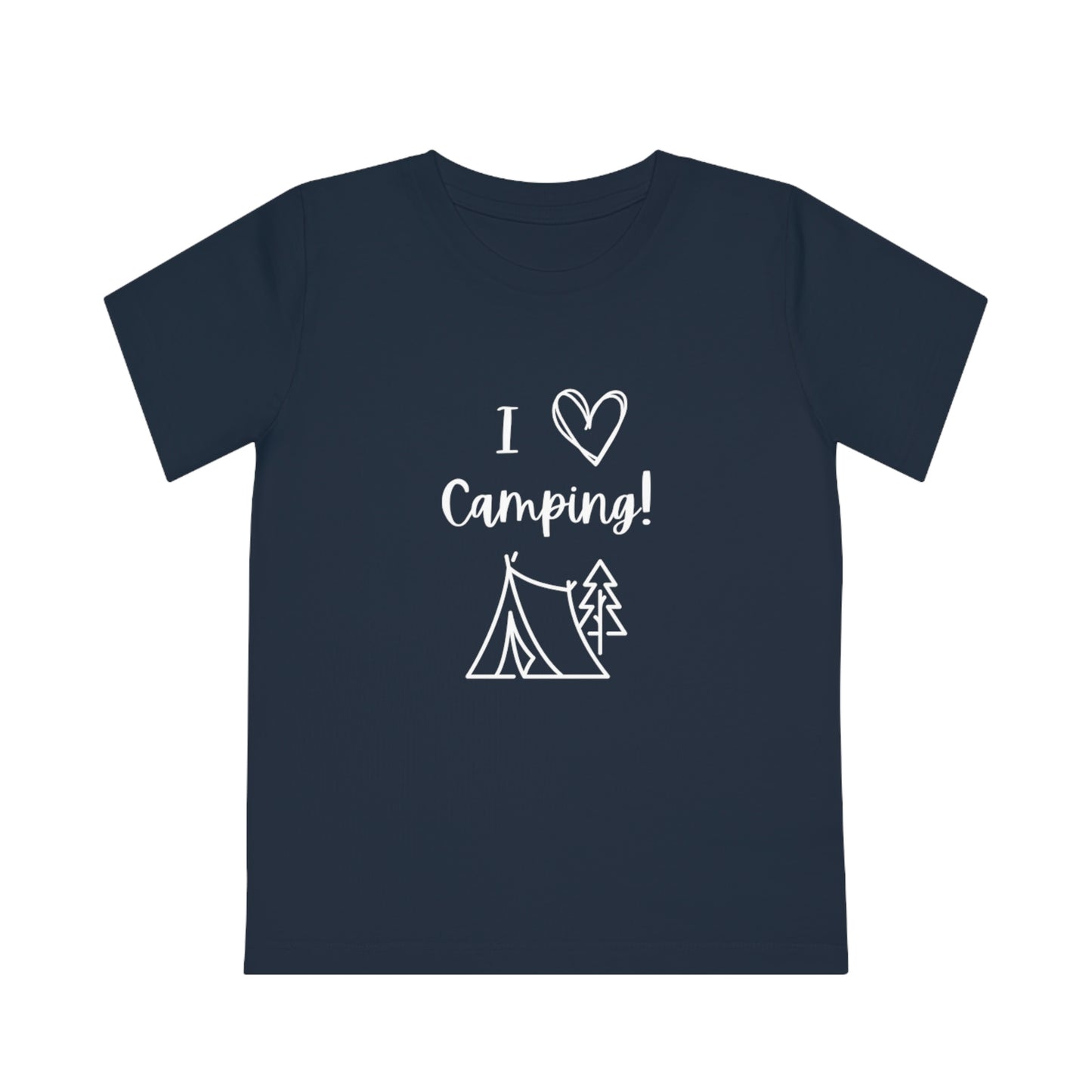 I "Heart" Camping Kids' Creator T-Shirt White Lettering